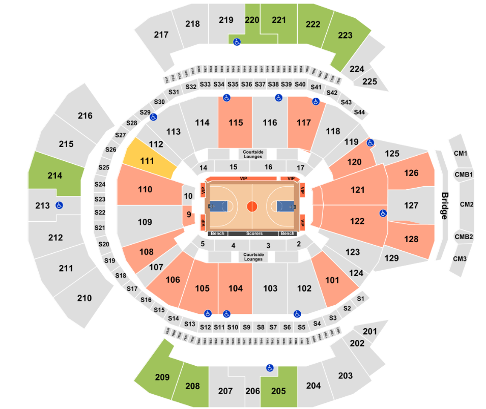 Chase Center Concert Seating Chart With Seat Numbers